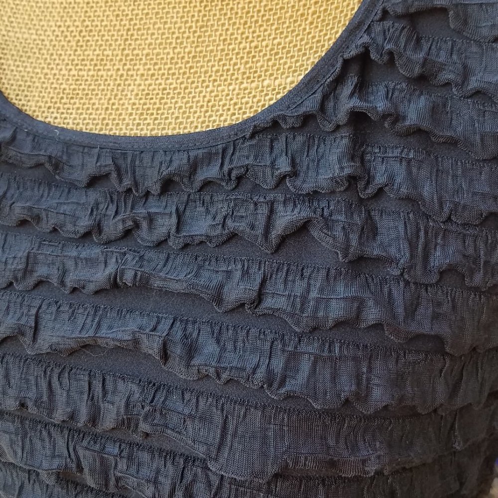 Black Ruffled Tank Top - Picture 6 of 9